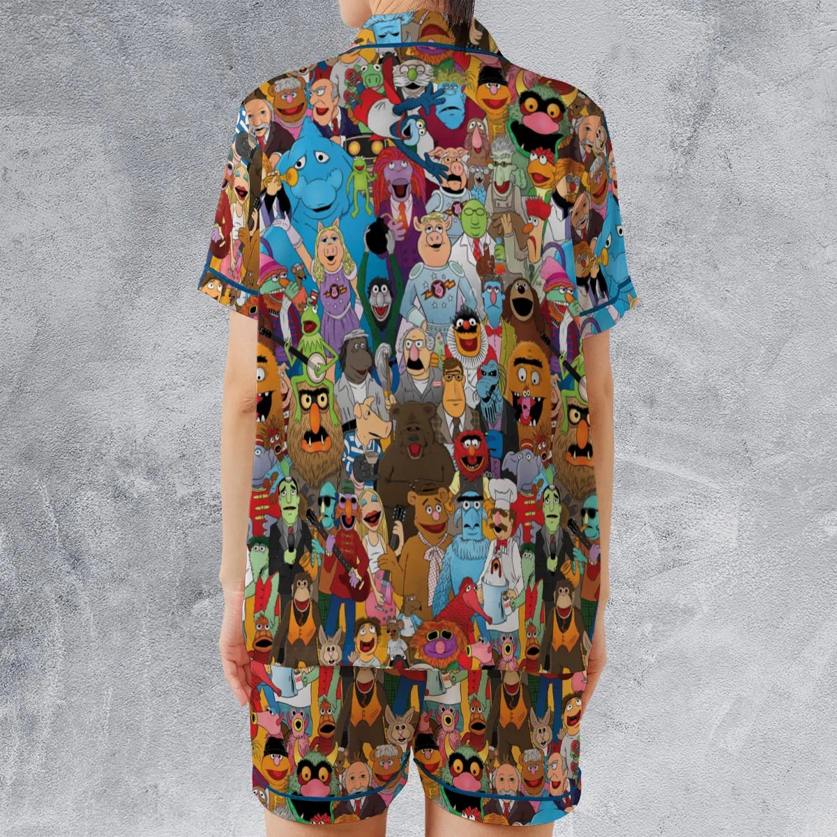 Satin Short-Sleeve Pajamas Set - CRPAHKKL