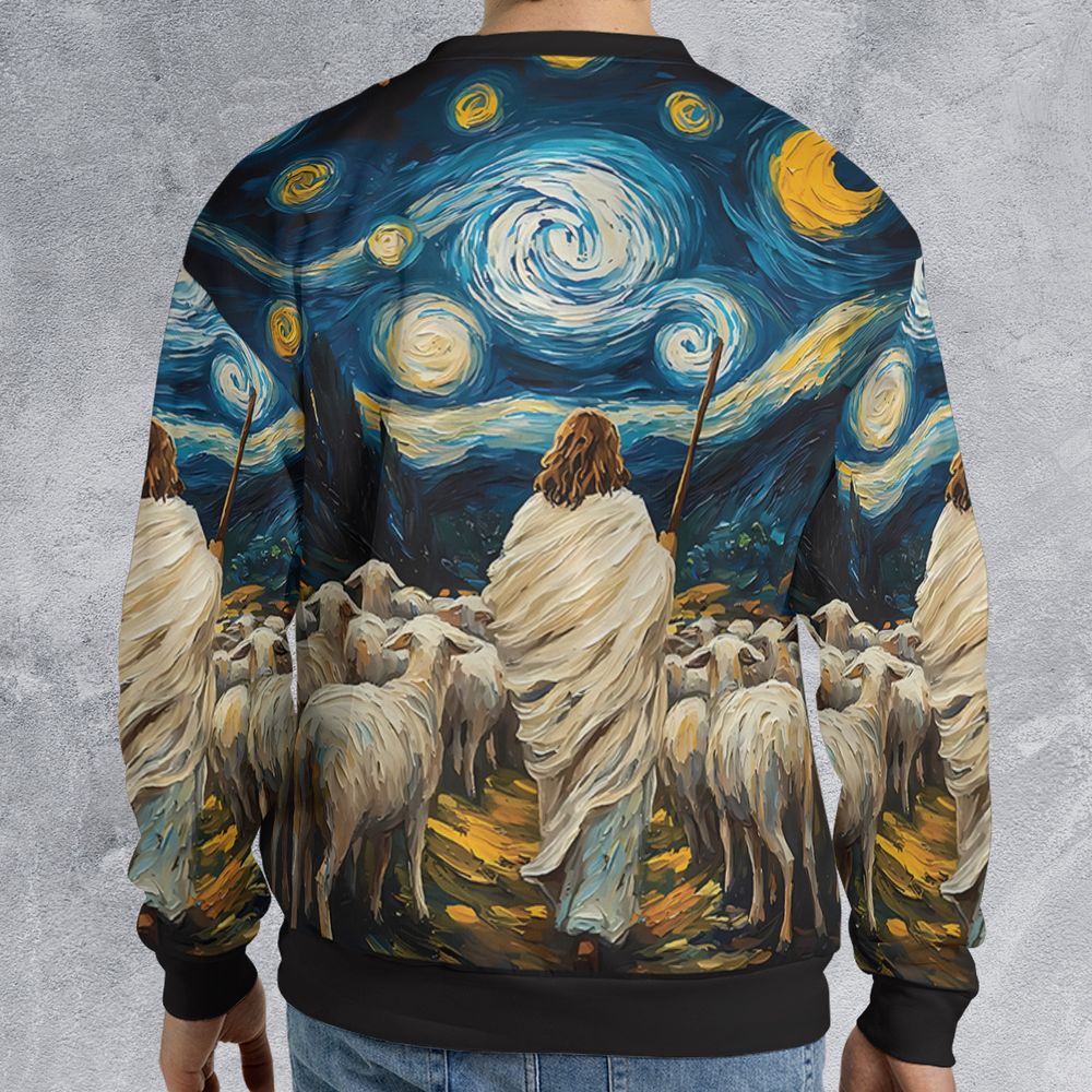 Shepherd Sheep Starry Night - - 2
