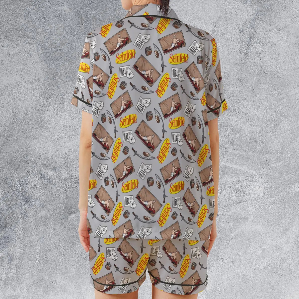 Satin Short-Sleeve Pajamas Set - HY2JK6GX