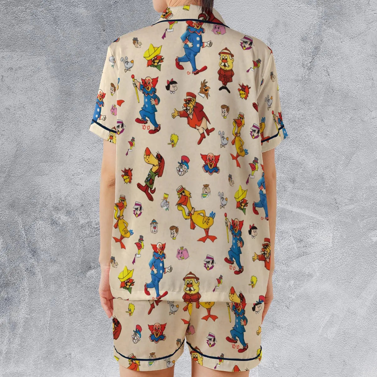Satin Short-Sleeve Pajamas Set - WX6LLA34