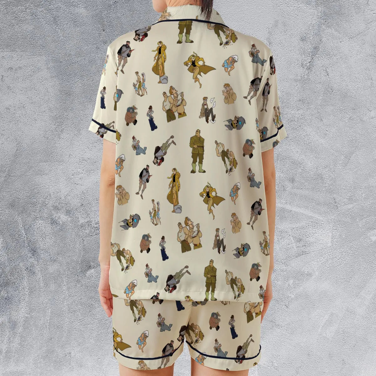 Satin Short-Sleeve Pajamas Set - 5A5EAGN7