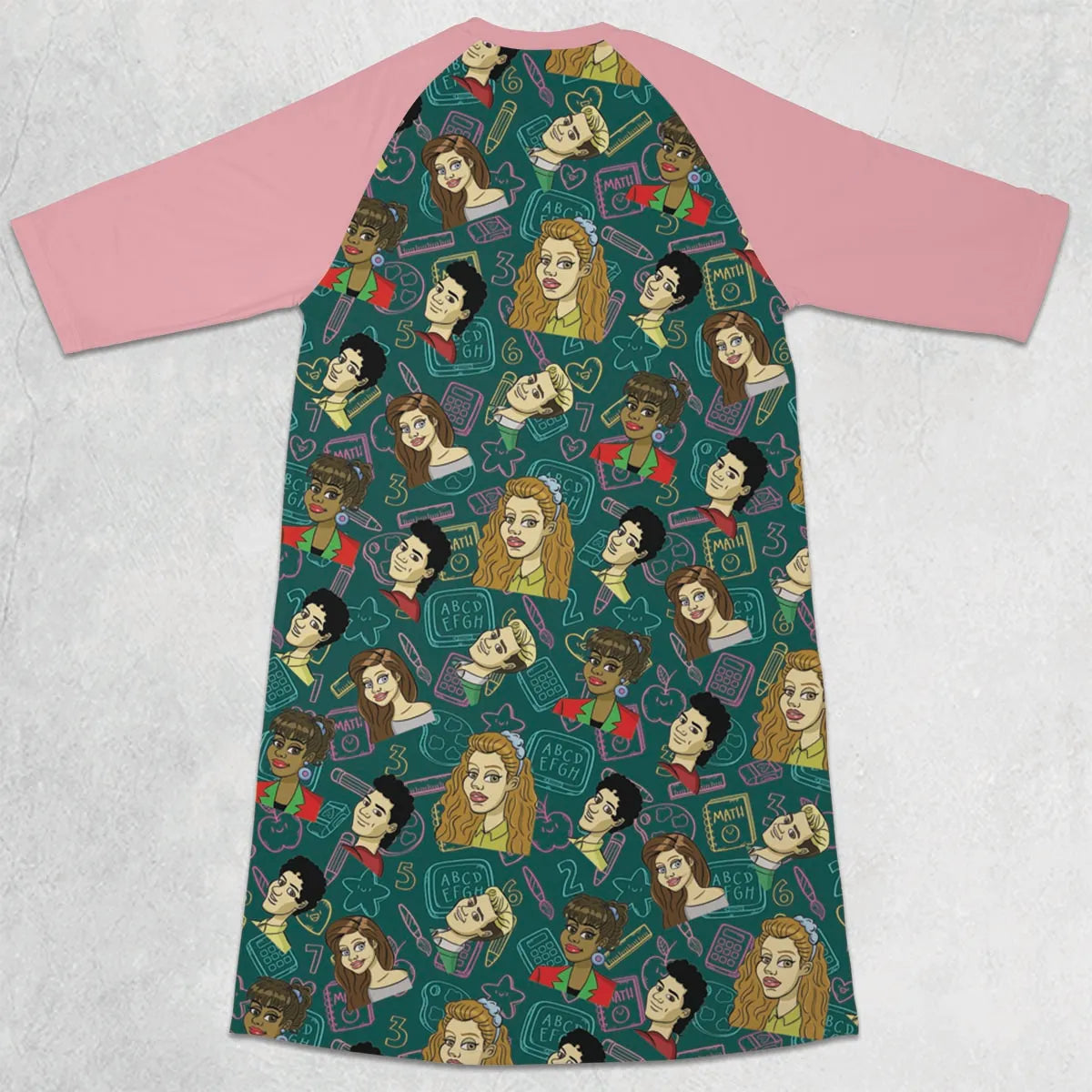 3/4 Sleeve Raglan Dress - HSCHEVUQ
