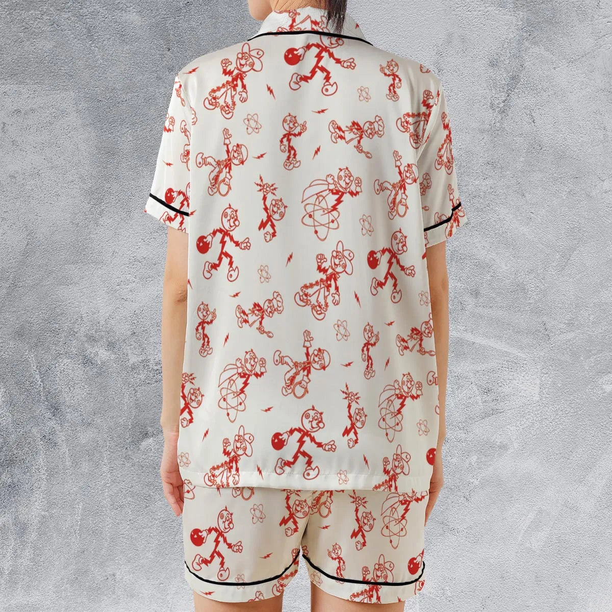 Satin Short-Sleeve Pajamas Set - C5TXXFZ3
