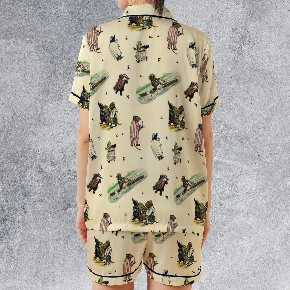 Satin Short-Sleeve Pajamas Set - 18J4Z919