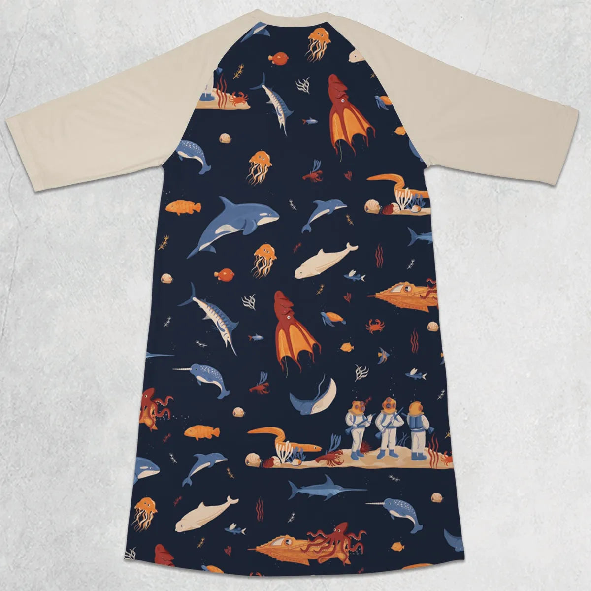 3/4 Sleeve Raglan Dress - PFPZT8Q9
