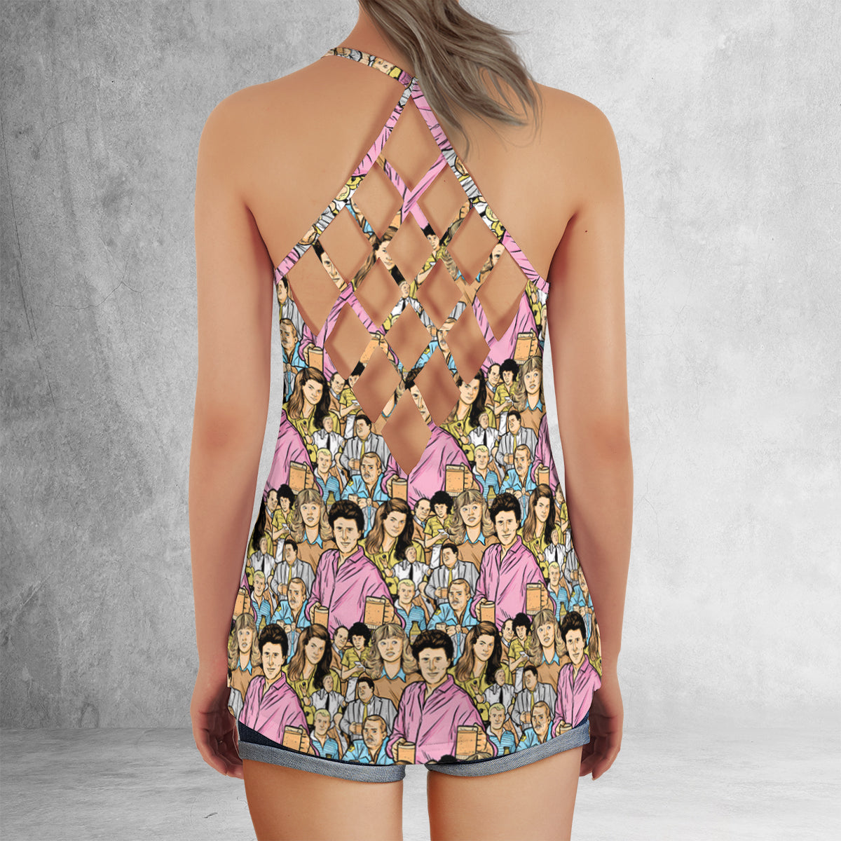 Criss Cross Tank Top - 4RQ4CX6U