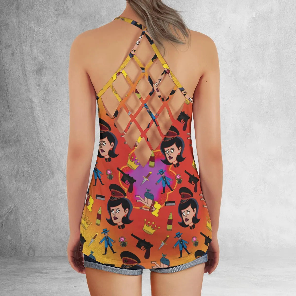 Criss Cross Tank Top - 74A8UXZ7