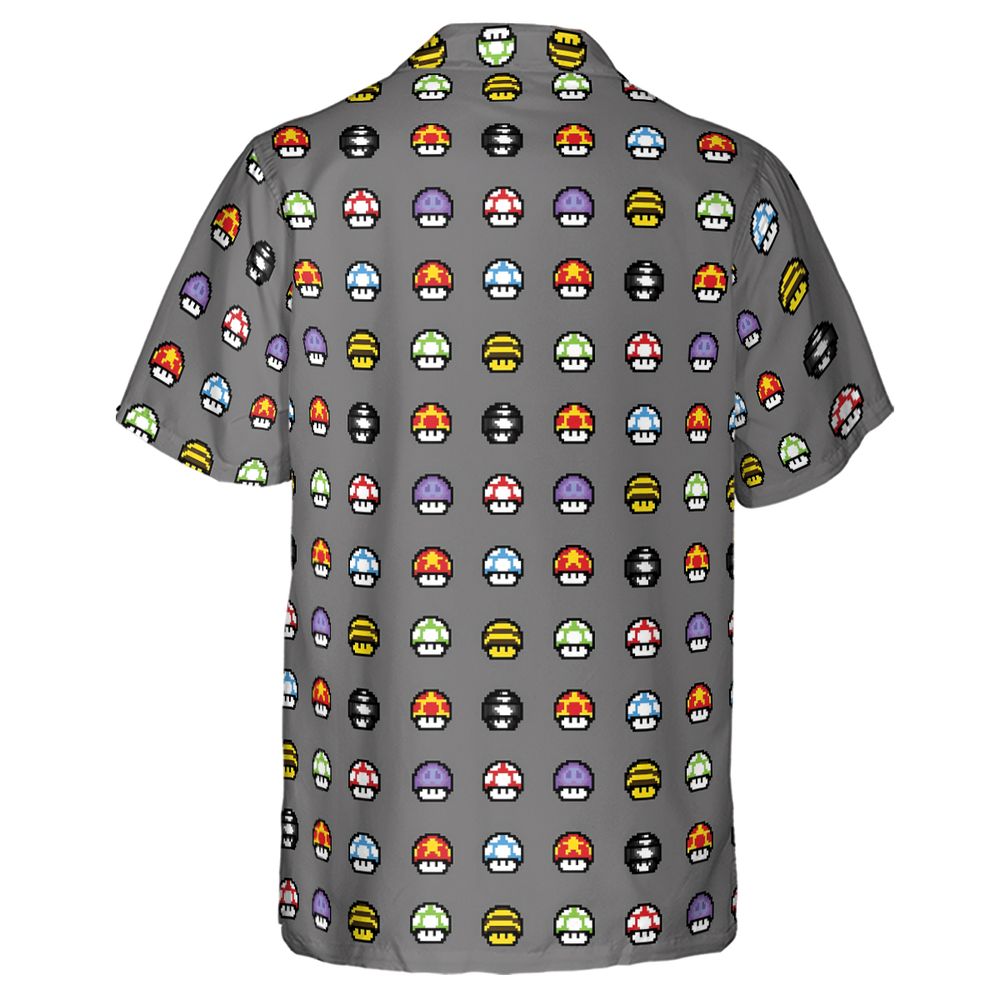 Retro Pixels Mushroom Pattern - - 3