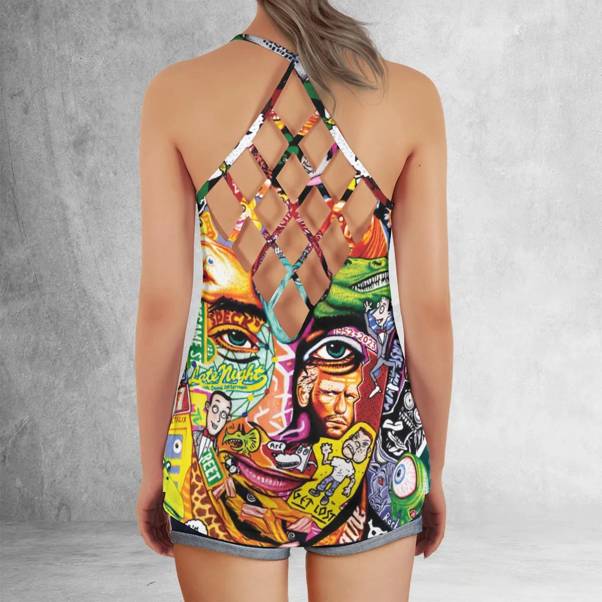 Criss Cross Tank Top - 7QA589U2