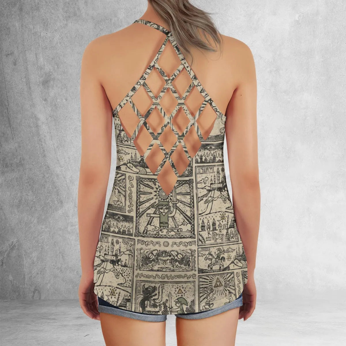 Criss Cross Tank Top - 34EGKBGL