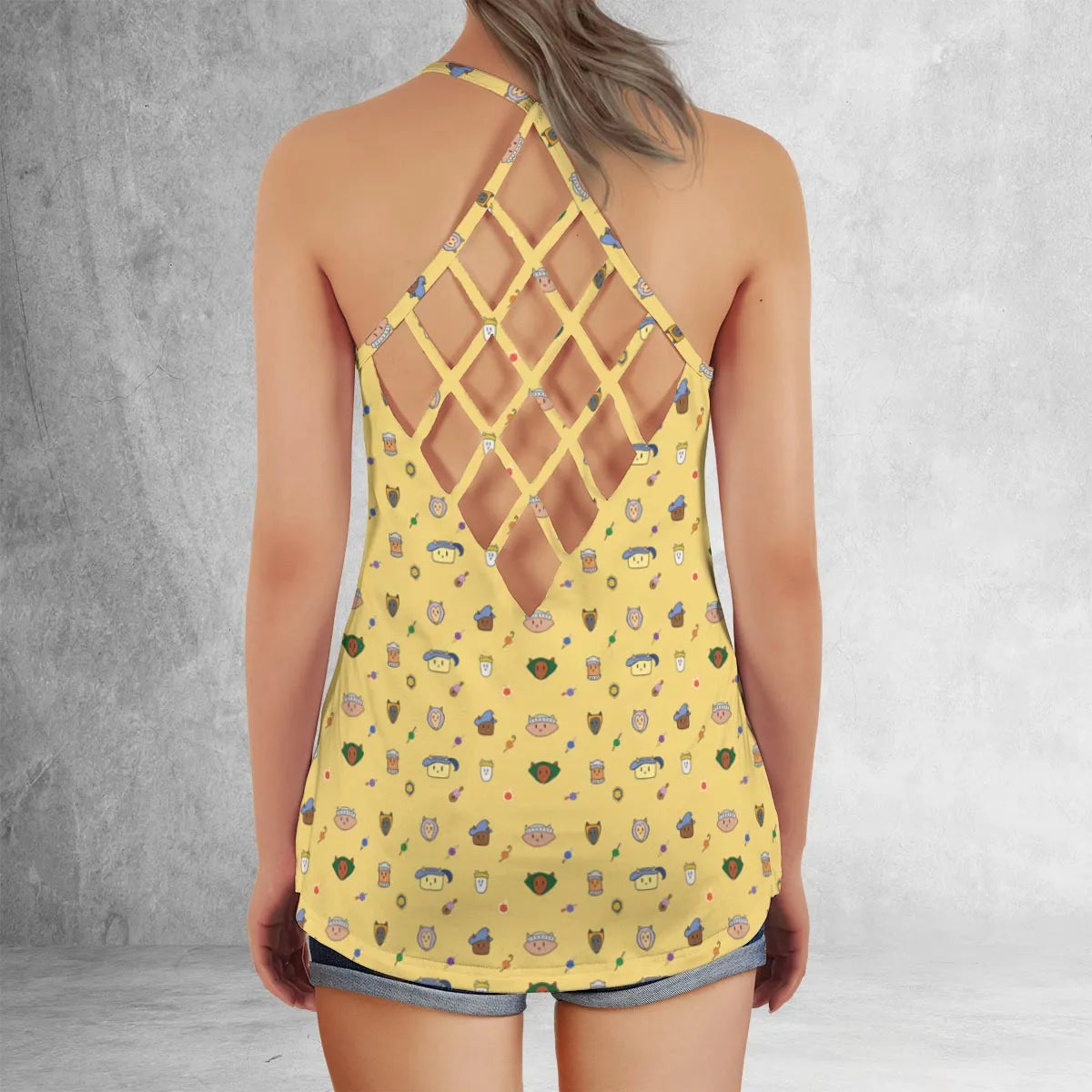 Criss Cross Tank Top - 9FXWT72R