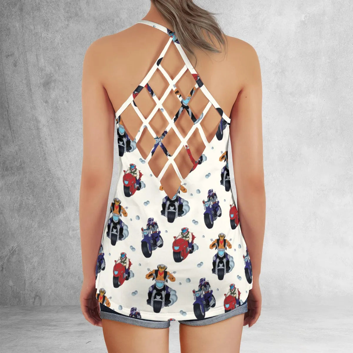 Criss Cross Tank Top - MQRX2S5B