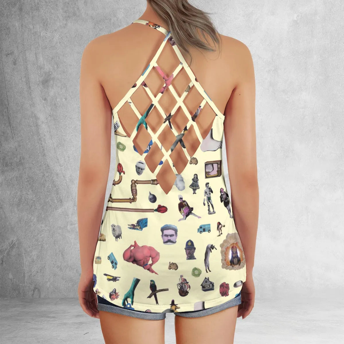 Criss Cross Tank Top - 3WZK7RPH