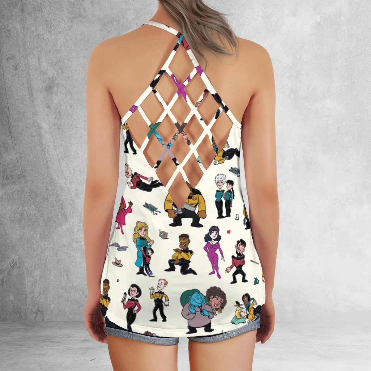Criss Cross Tank Top - QPV2ETZK