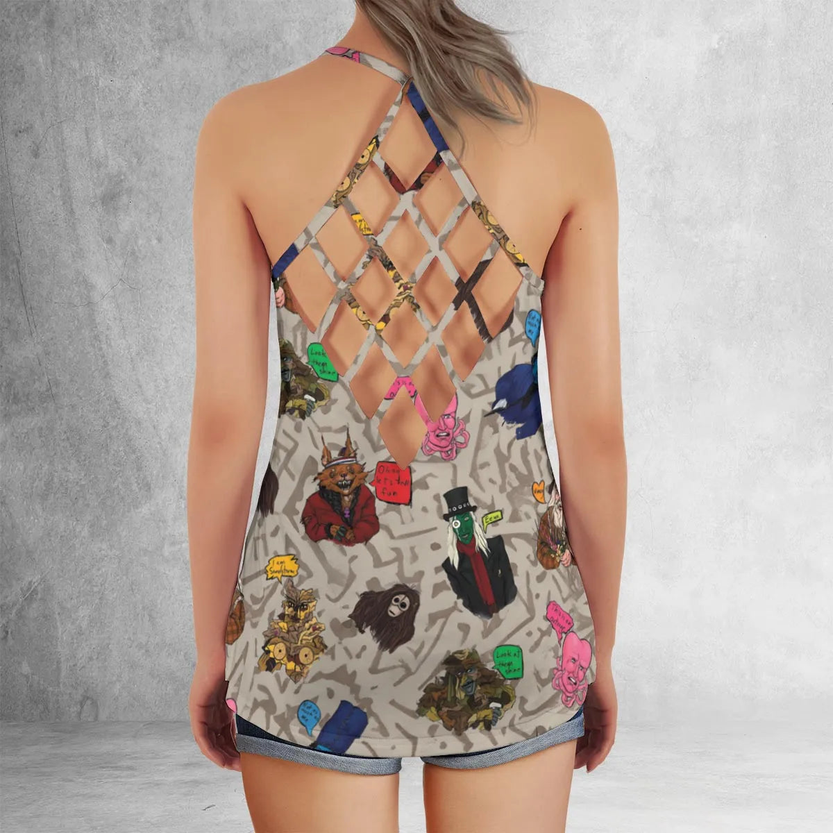 Criss Cross Tank Top - 8NBANHFN