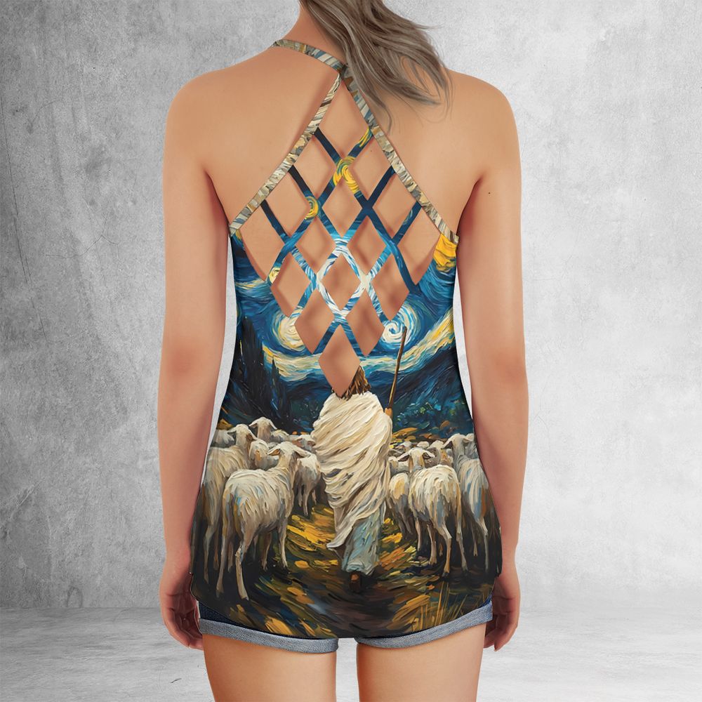 Shepherd Sheep Starry Night - - 3