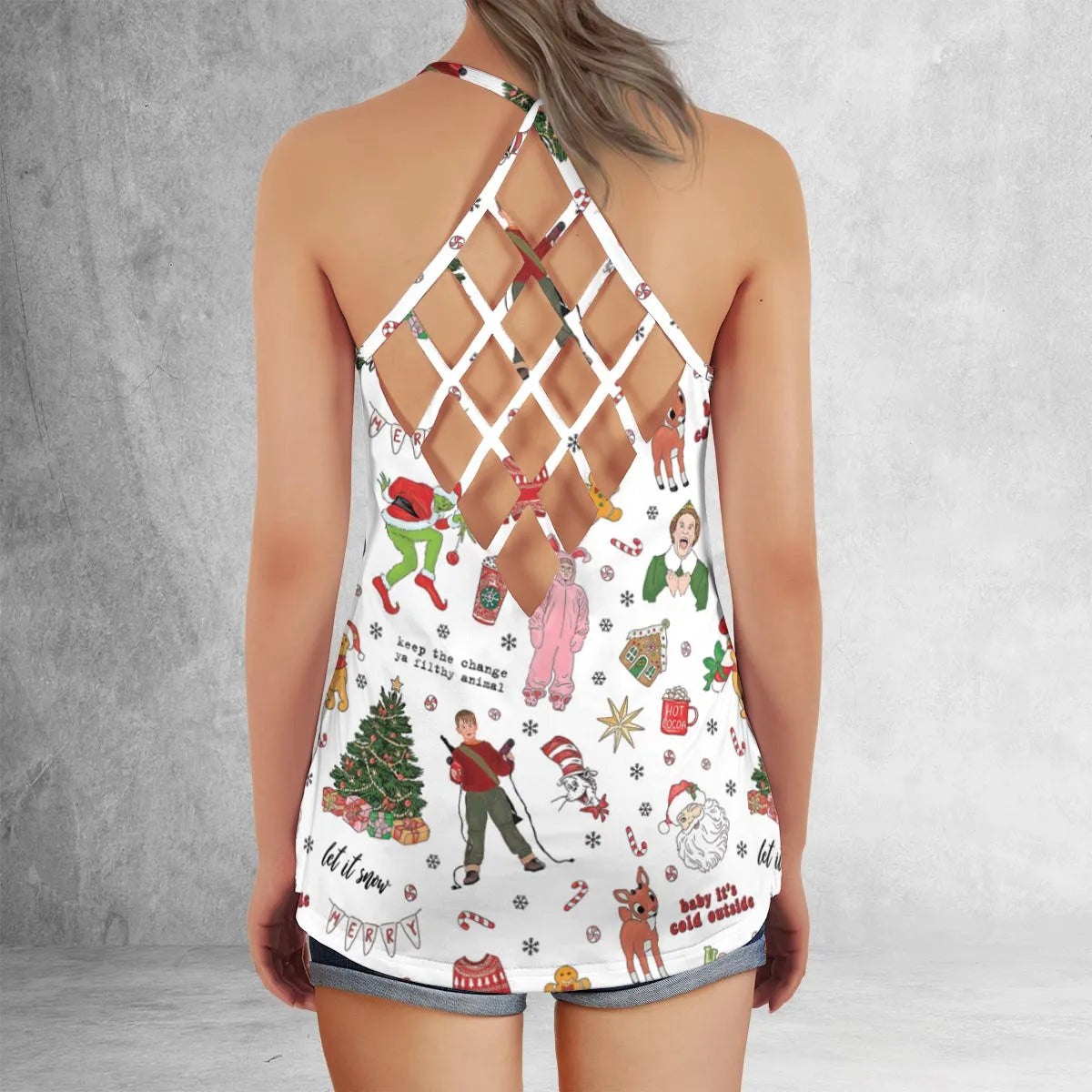 Criss Cross Tank Top - TU6G889D