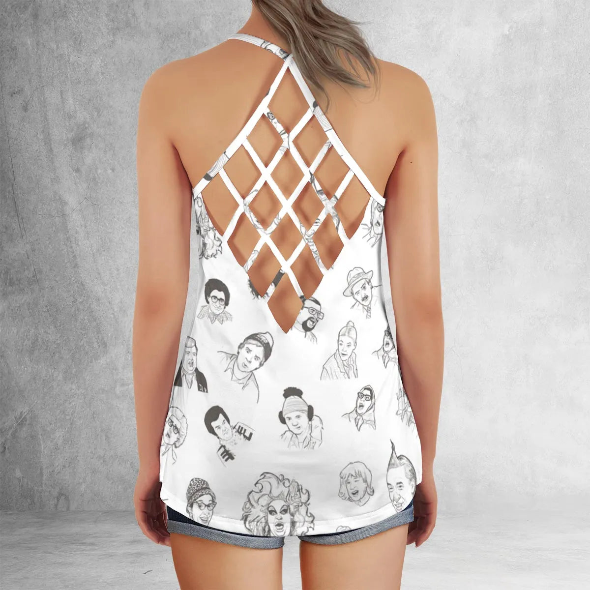 Criss Cross Tank Top - 3TA4EZWT