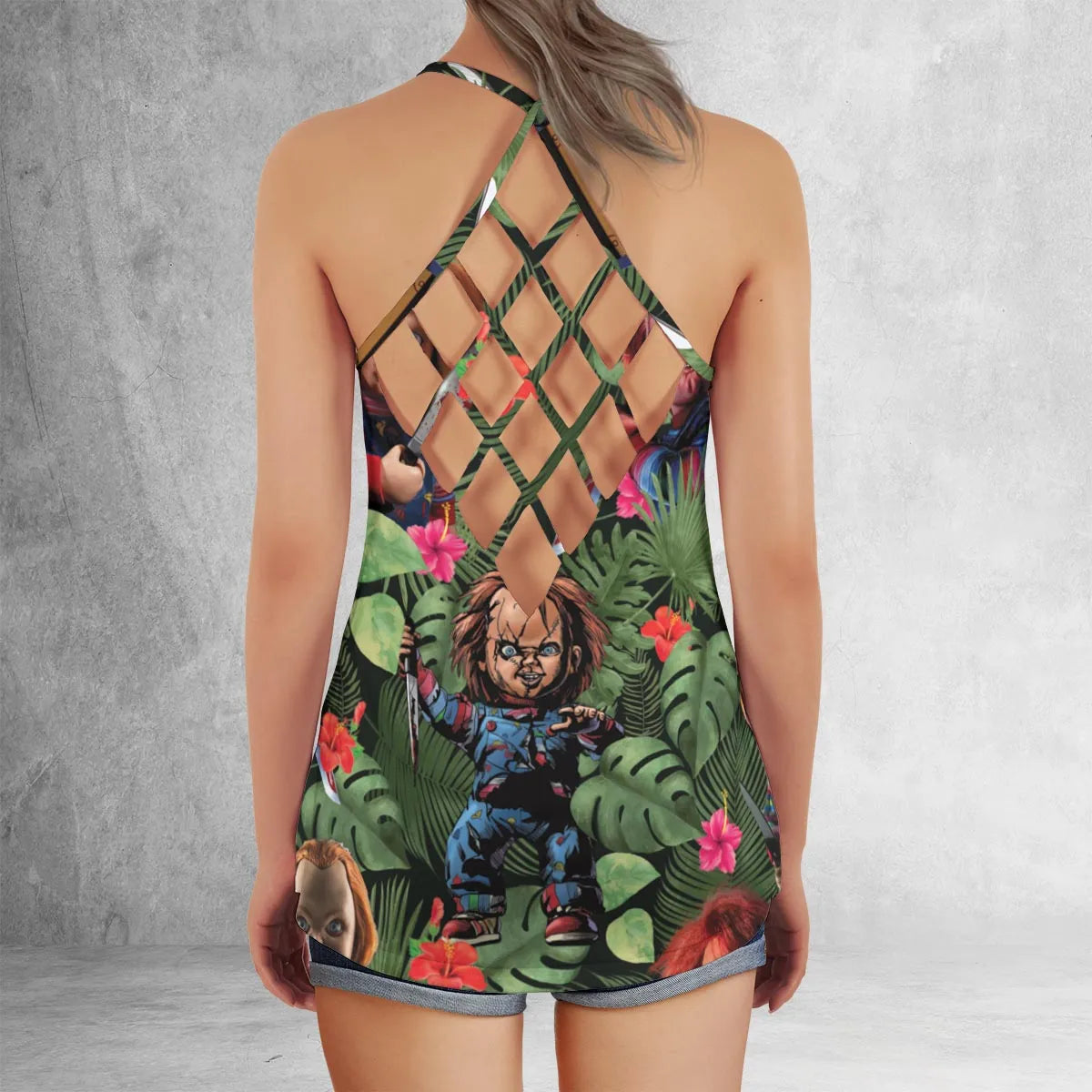 Criss Cross Tank Top - B3CJHW86
