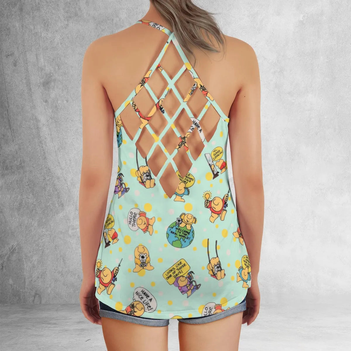 Criss Cross Tank Top - QCPBXUAR
