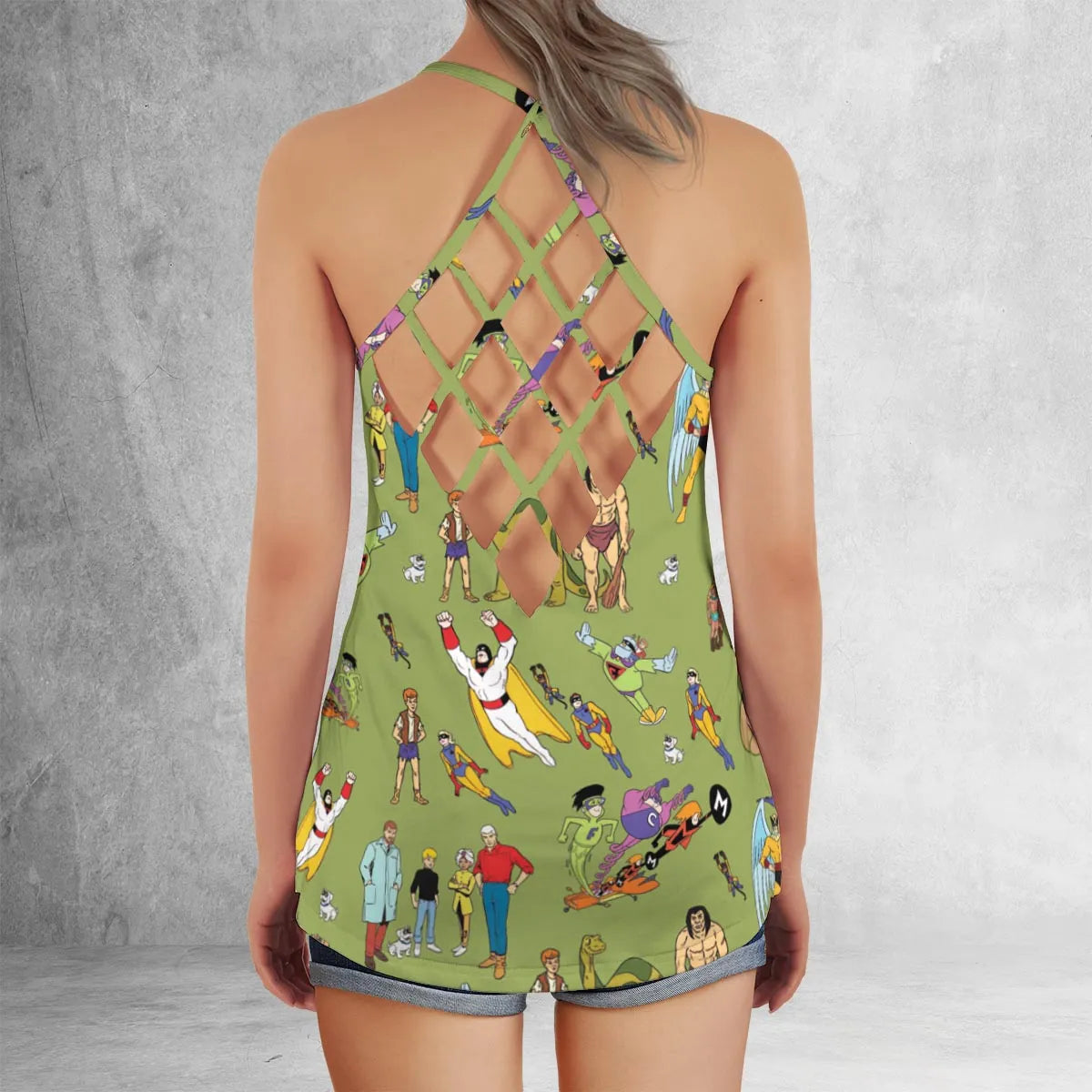 Criss Cross Tank Top - XLM8J8DS