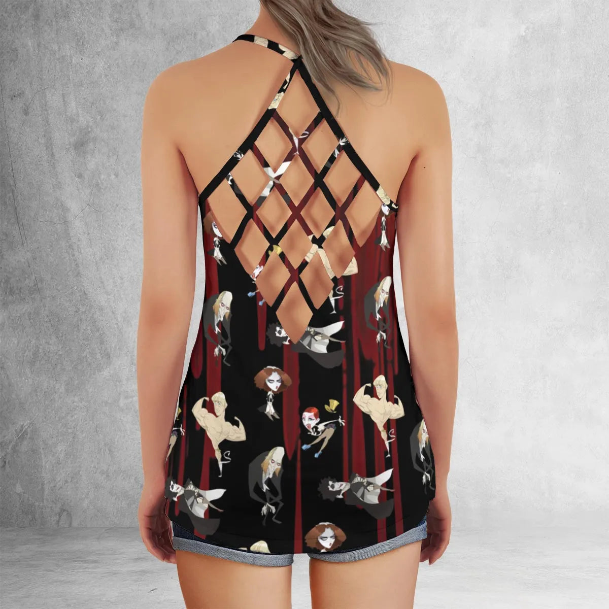 Criss Cross Tank Top - 4MUFST58