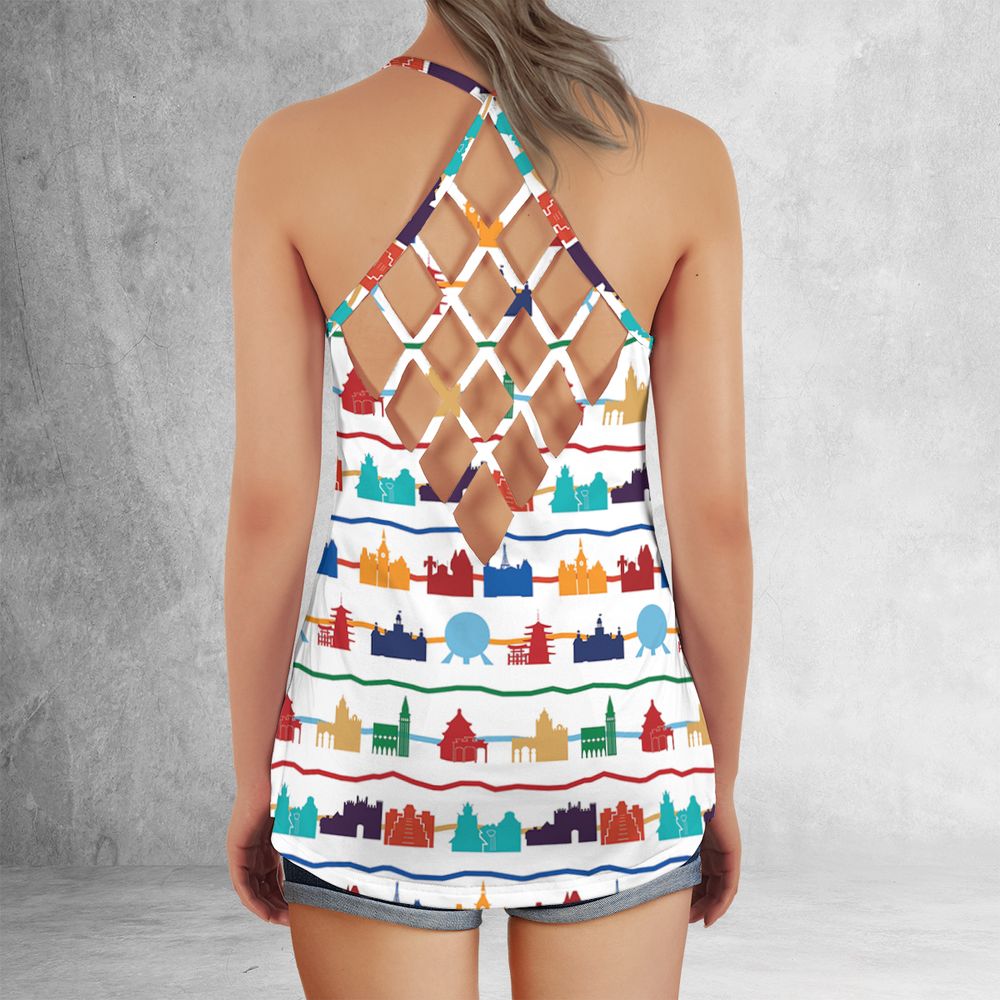 Criss Cross Tank Top - MAU6B96L - - 3