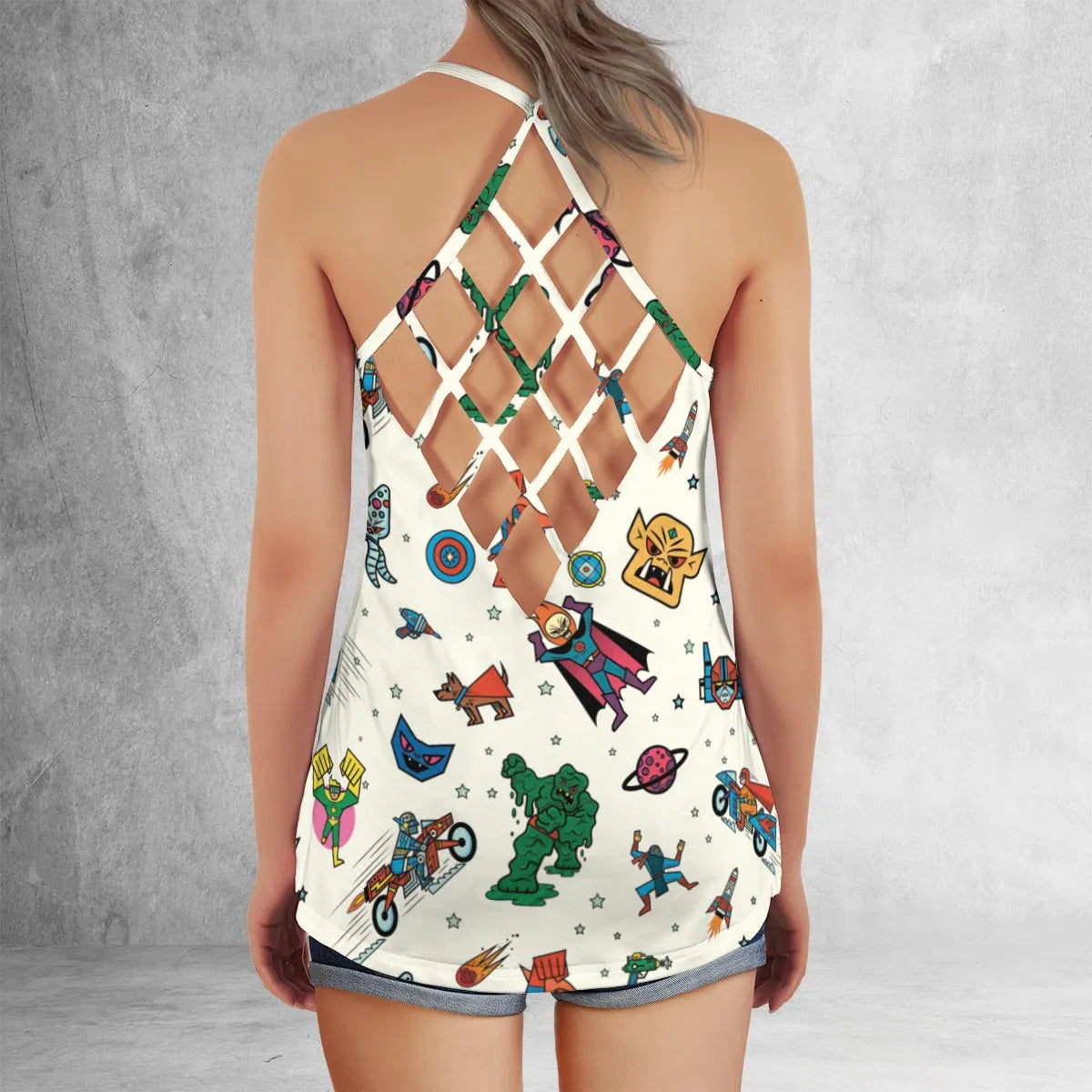 Criss Cross Tank Top - 4JBHF34W