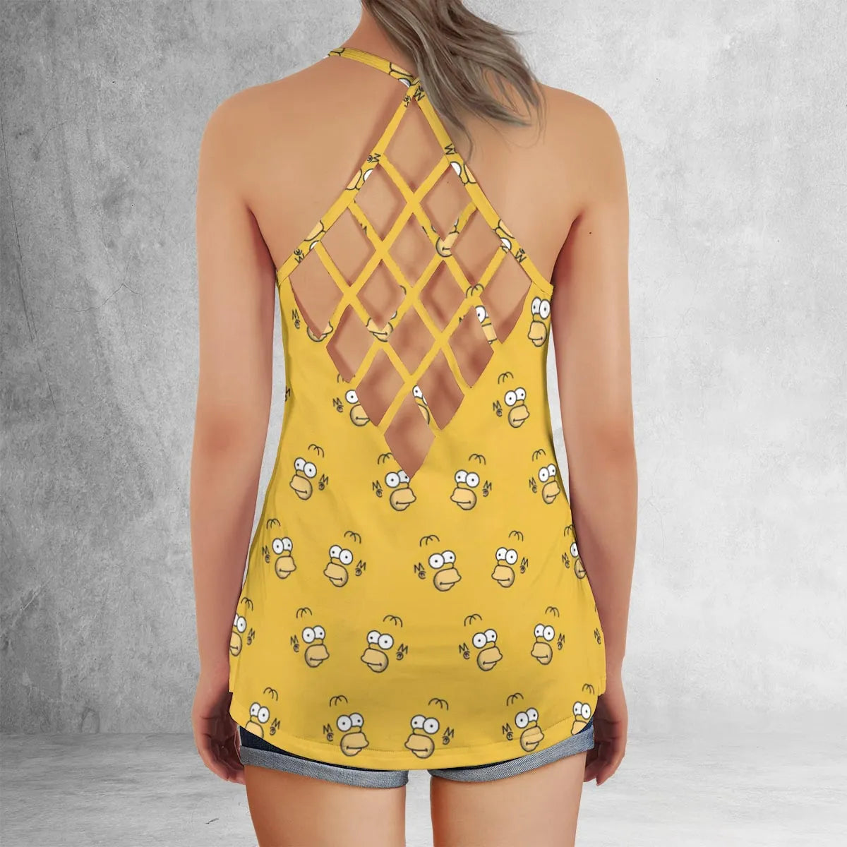 Criss Cross Tank Top - QYFHU98Y