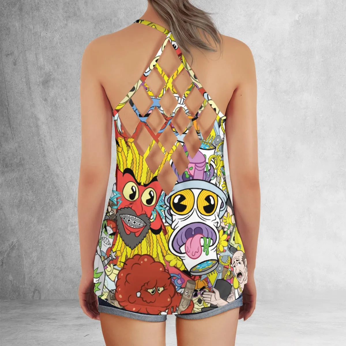 Criss Cross Tank Top - 48FV24QQ