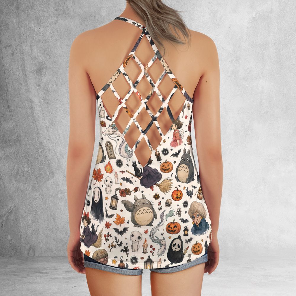 Criss Cross Tank Top - B12XZMQQ - - 3