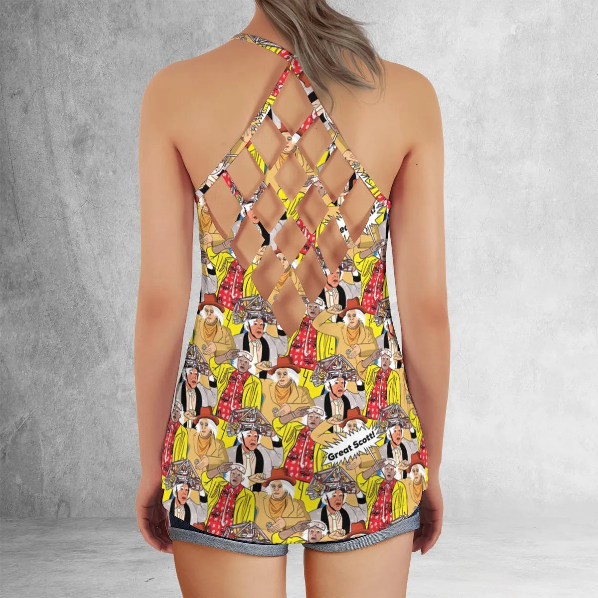 Criss Cross Tank Top - 657QJ7V8