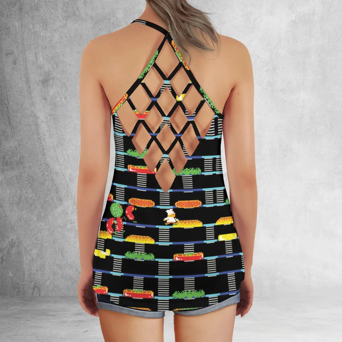 Criss Cross Tank Top - 49F77UAY