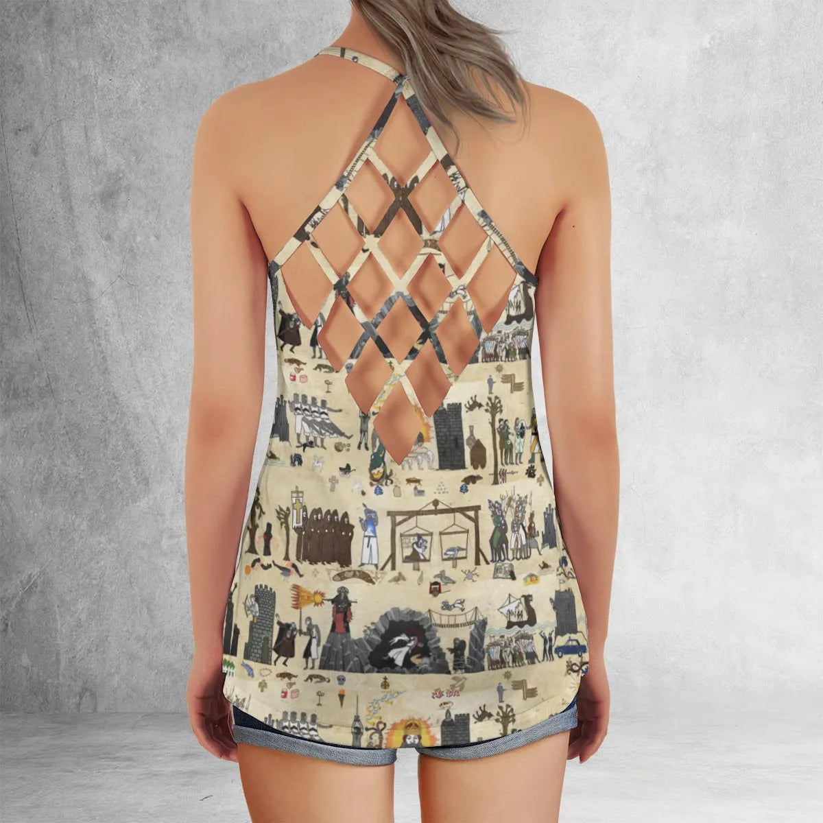 Criss Cross Tank Top - QHUSHCLM