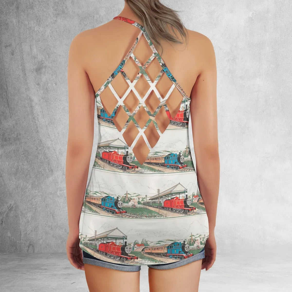 Criss Cross Tank Top - DDBL6V8S