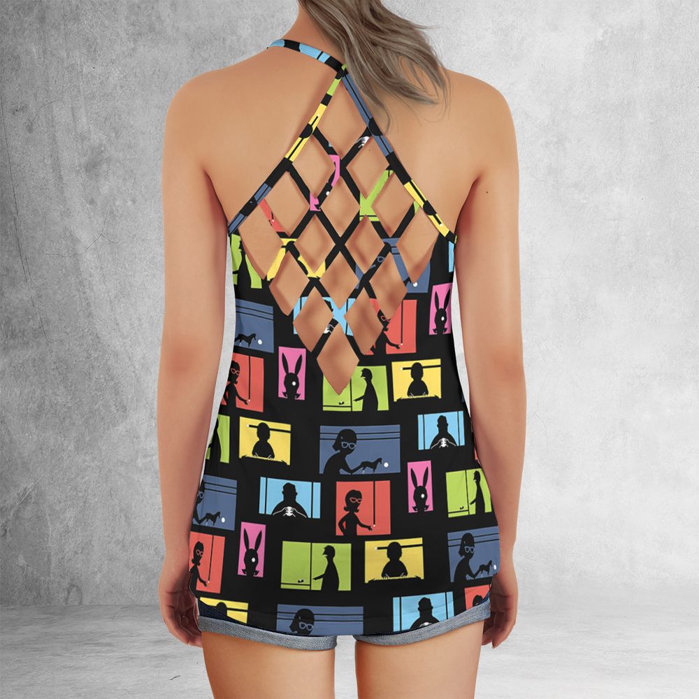 Criss Cross Tank Top - WQREDSNG - - 3