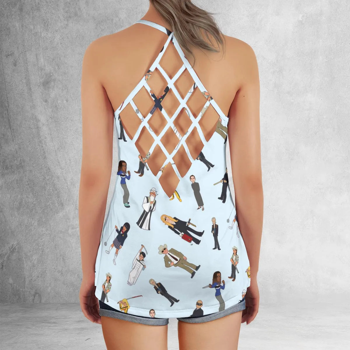 Criss Cross Tank Top - TSE8QTFD