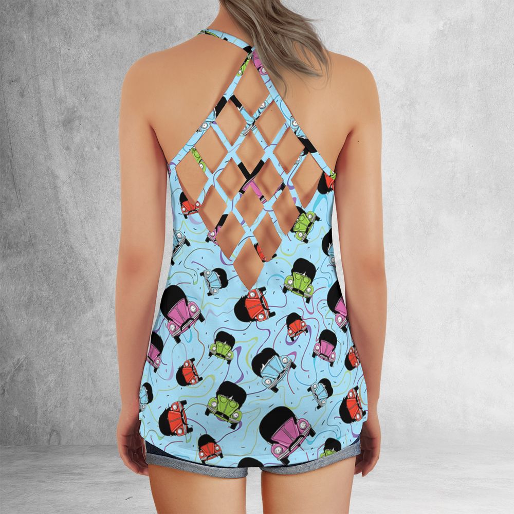 Criss Cross Tank Top - P46TD8ET - - 3