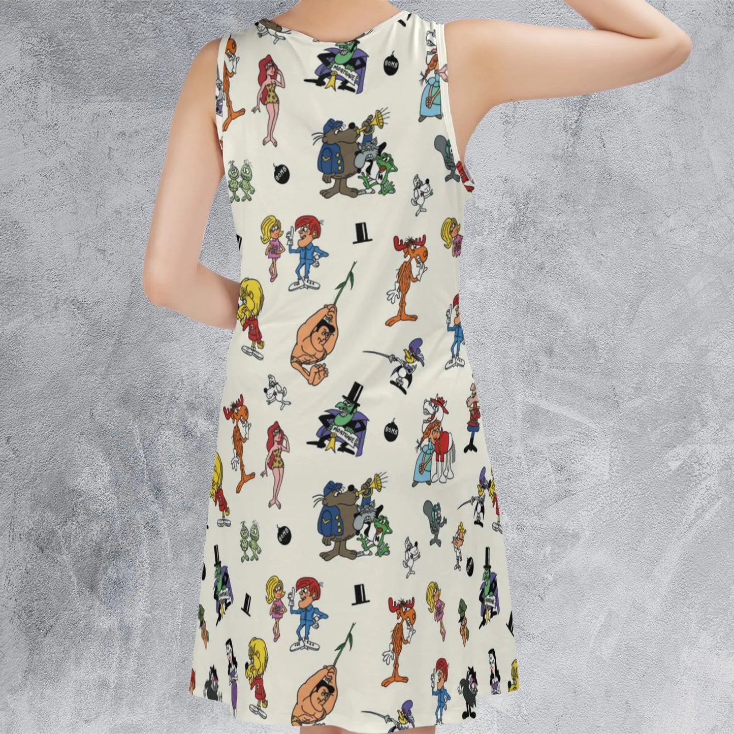 Sleeveless Dress - V39BE3QD