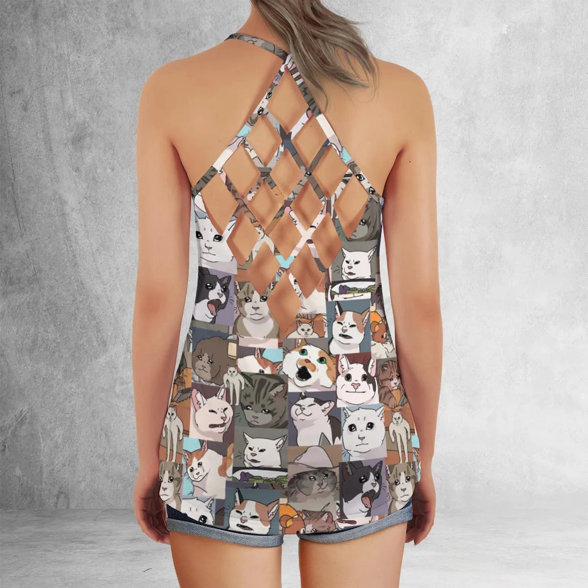 Criss Cross Tank Top - SPEK82S1