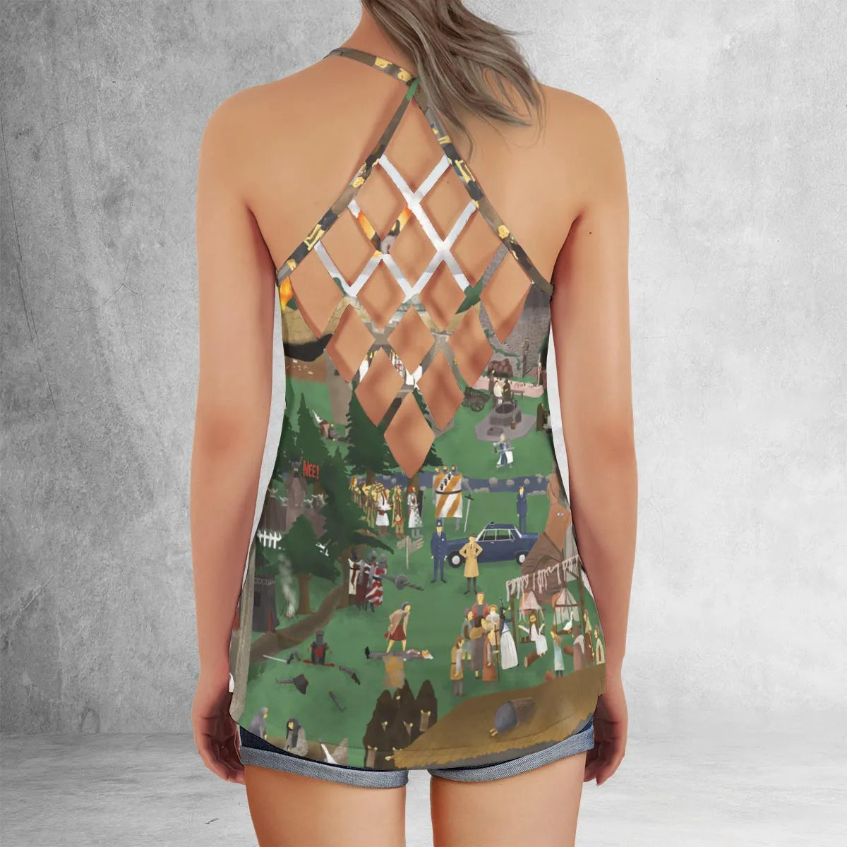 Criss Cross Tank Top - B1ZCMAQL
