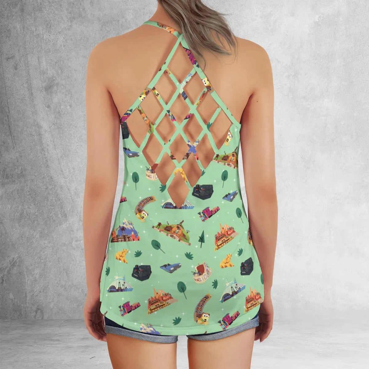 Criss Cross Tank Top - NJX1TZKE