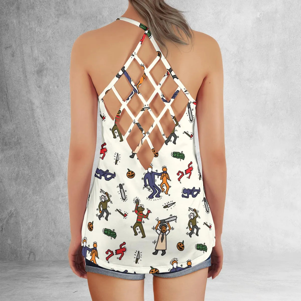 Criss Cross Tank Top - BDR7181T