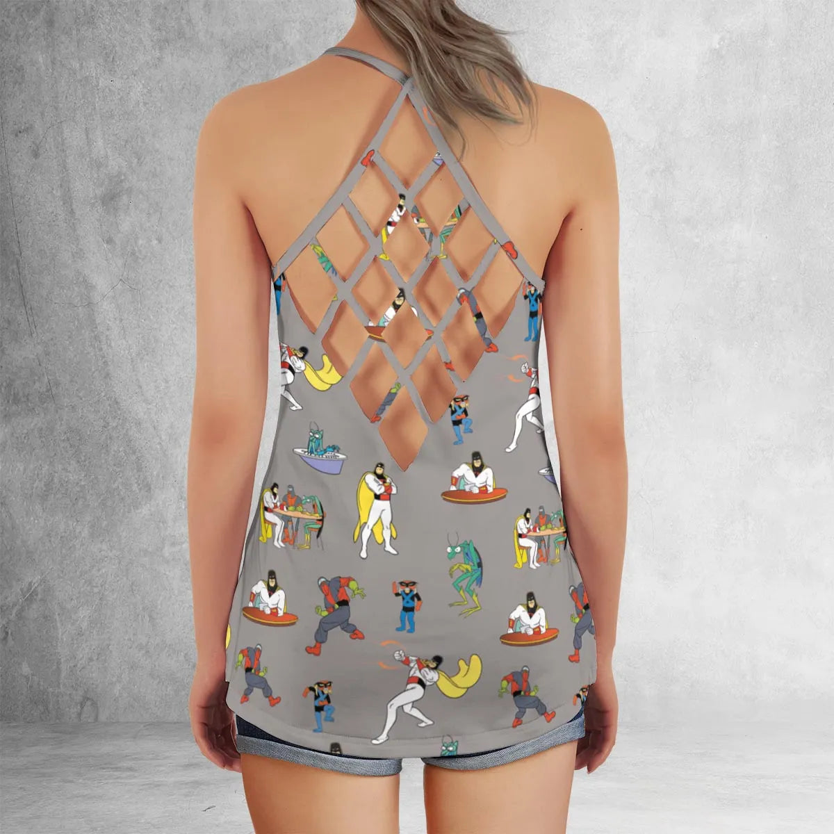 Criss Cross Tank Top - NHXHYDZU