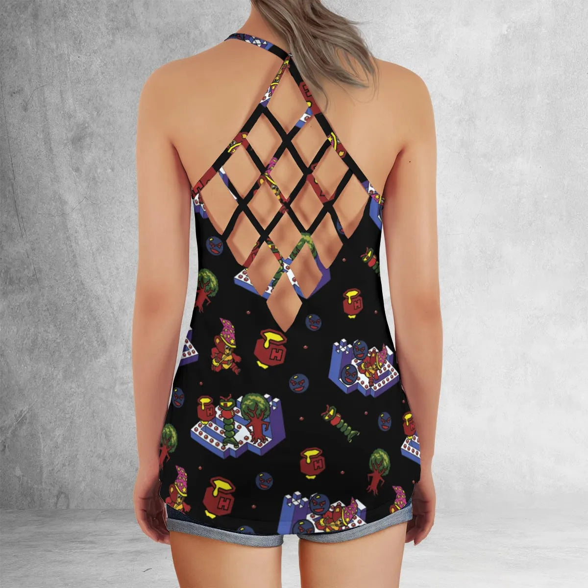 Criss Cross Tank Top - 4C6KFX8S