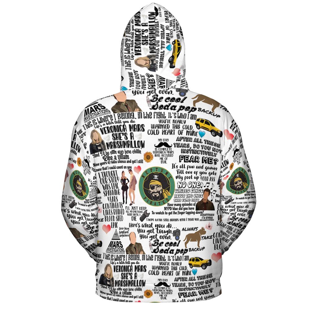 All-over Print Hoodie - 3BAZRUFD - - 4