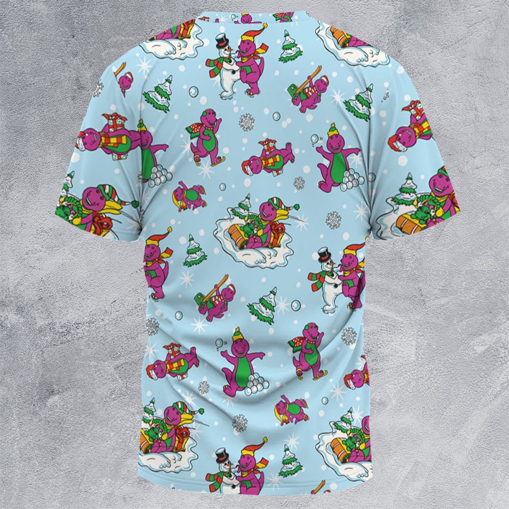 Barney and friend All-Over Print Unisex T-Shirt - - 4