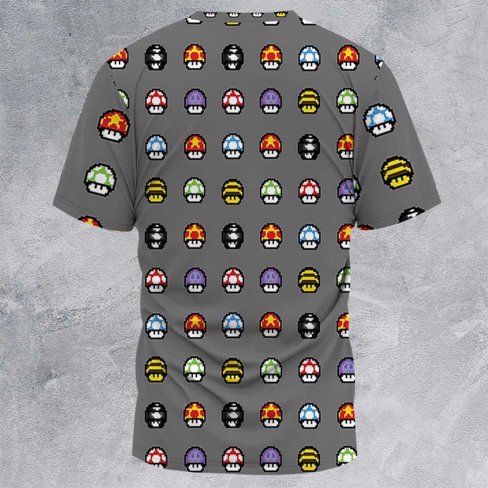 Retro Pixels Mushroom Pattern - - 4