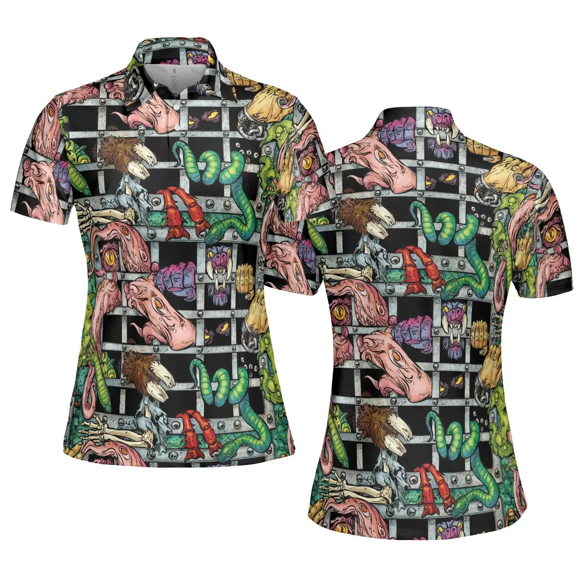 AOP Men/Women Polo Shirt - QNAGNV8D