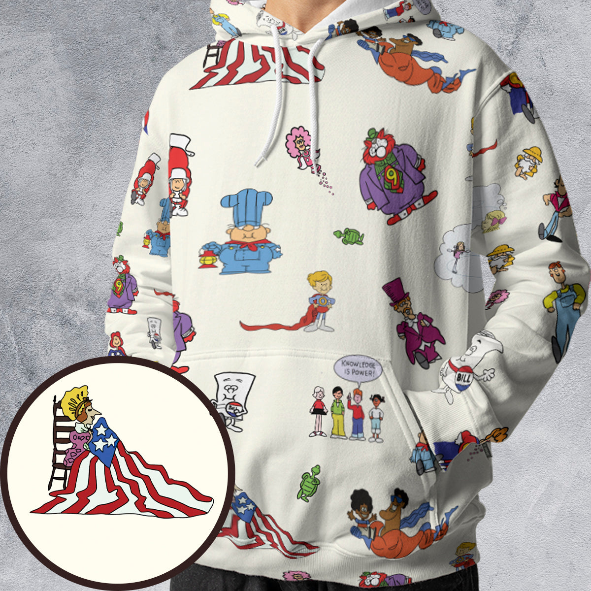 All-over Print Hoodie - 7KZDCZDD